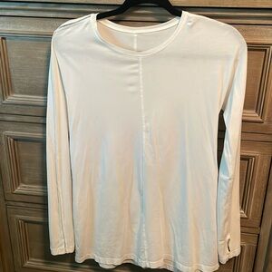 Lululemon Long Sleeve White Tee, Thumbholes